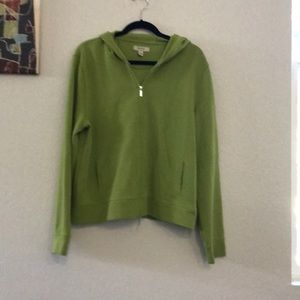 Line green sweatshirt with hood